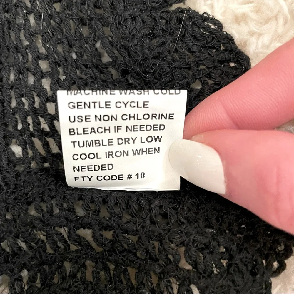 Boho Style Crochet Halter Top Bralette Black - Picture 13 of 13